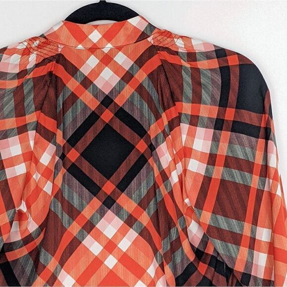 Tucker Long Sleeve Polo Blouse Kris Kringle Plaid - Picture 5 of 7